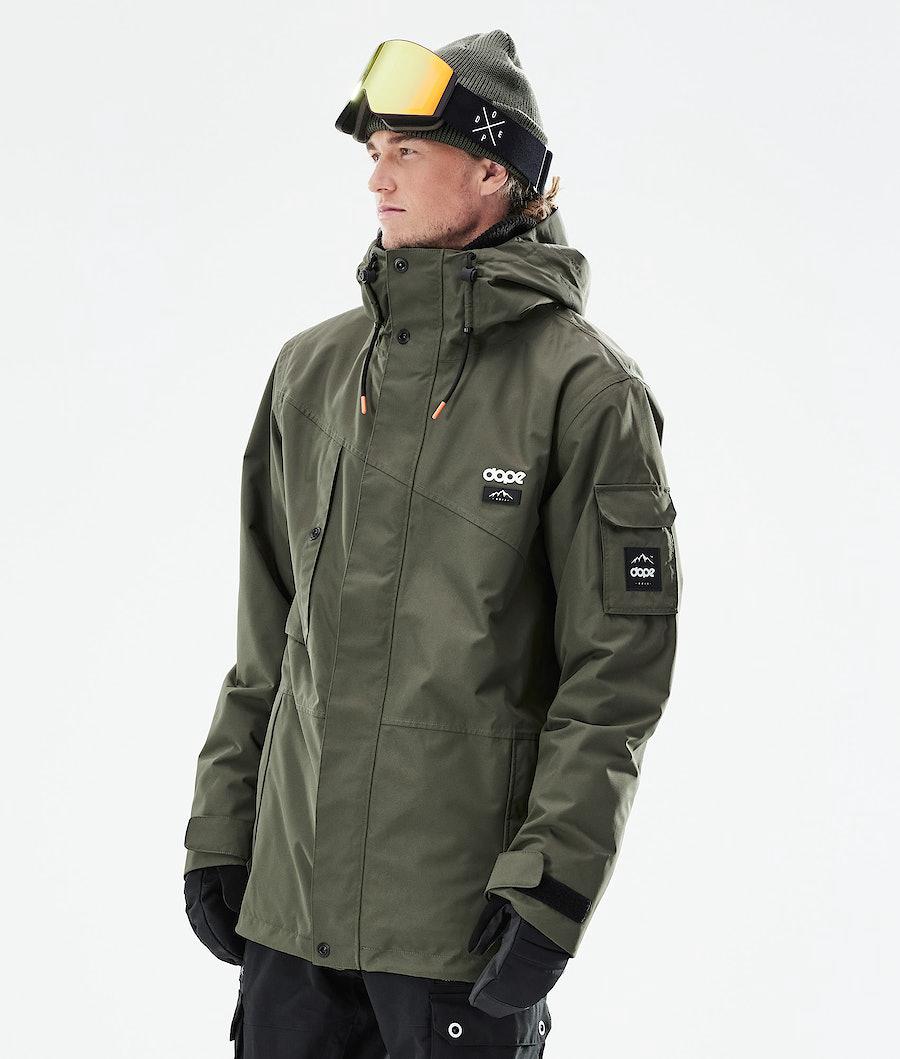 Men's Dope Adept 2021 Ski Jacket Olive Green USA | LFOXN-7069