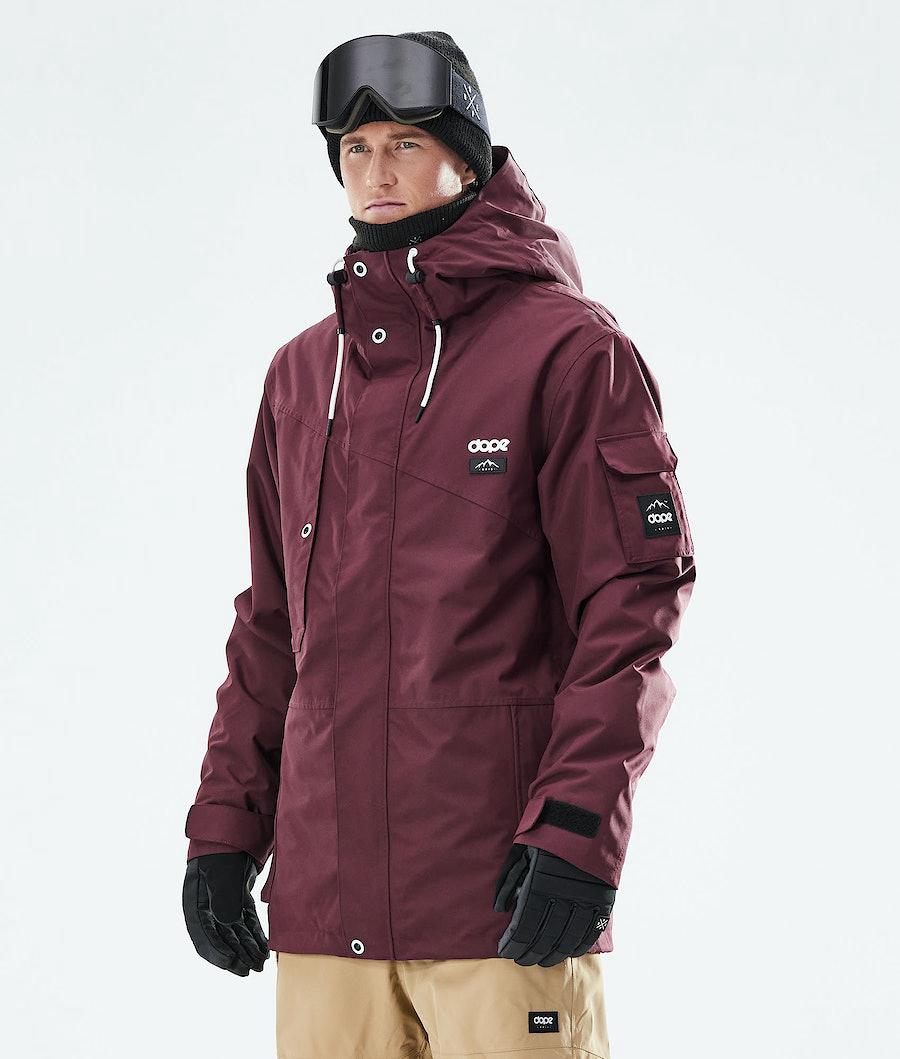 Men's Dope Adept 2021 Snowboard Jacket Burgundy USA | XUPNR-2697