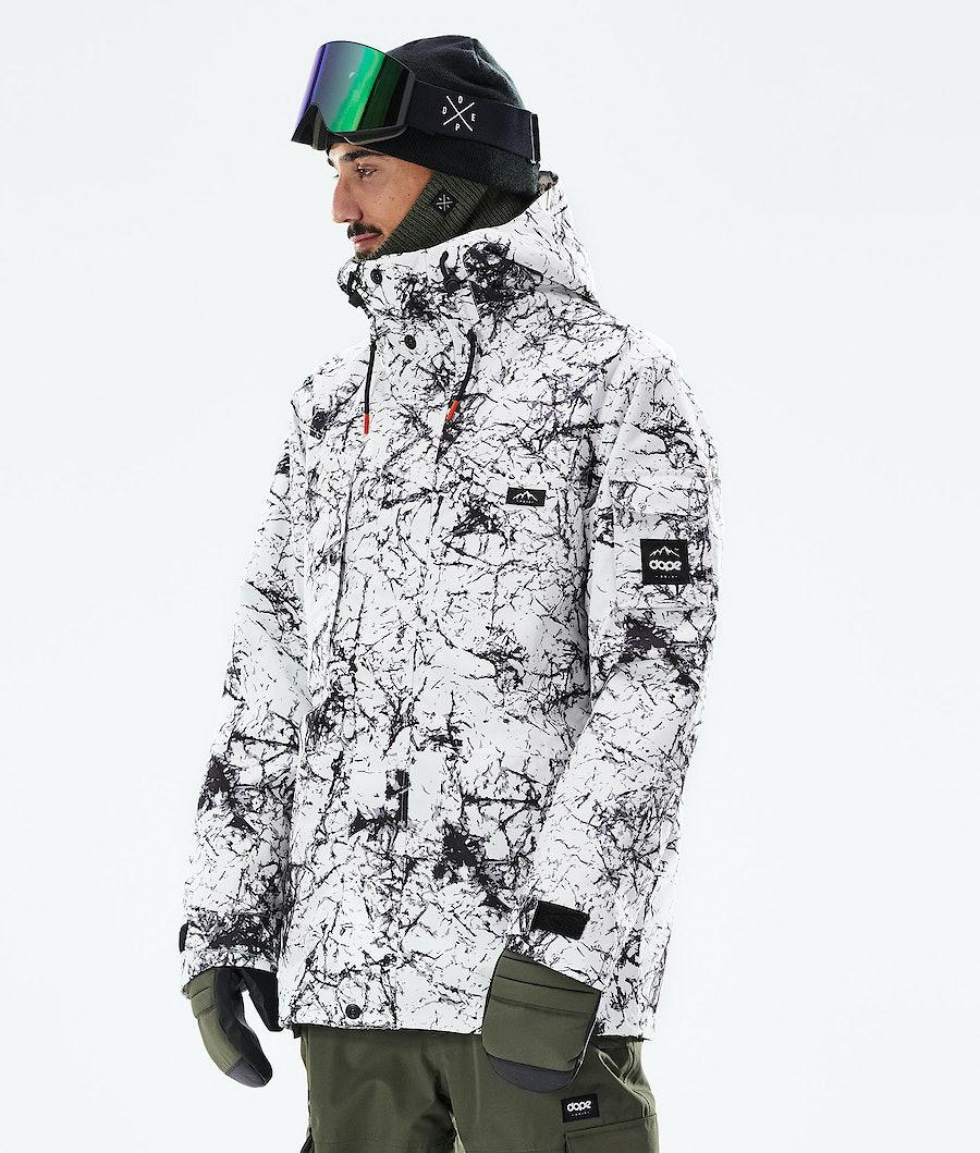 Men's Dope Adept 2021 Snowboard Jacket Rock White/Black USA | MLYIU-5769