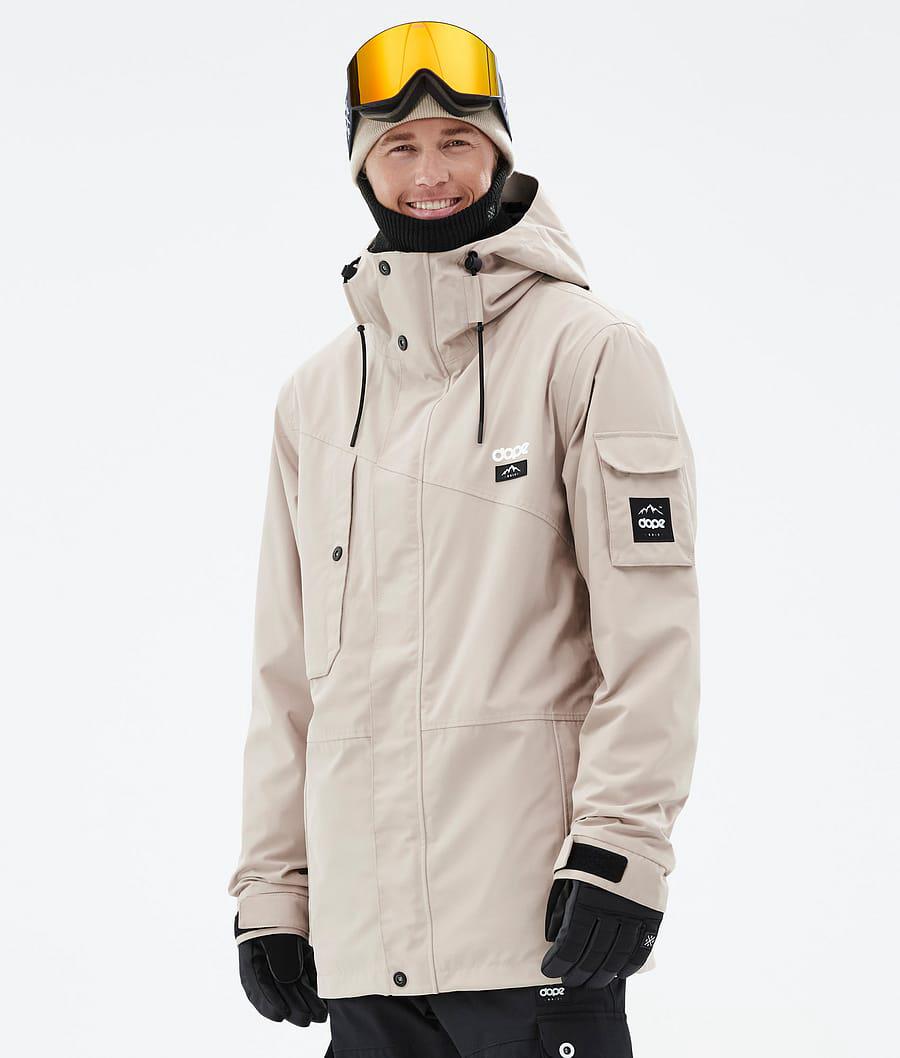 Men's Dope Adept Snowboard Jacket Sand Beige USA | XILZG-4013