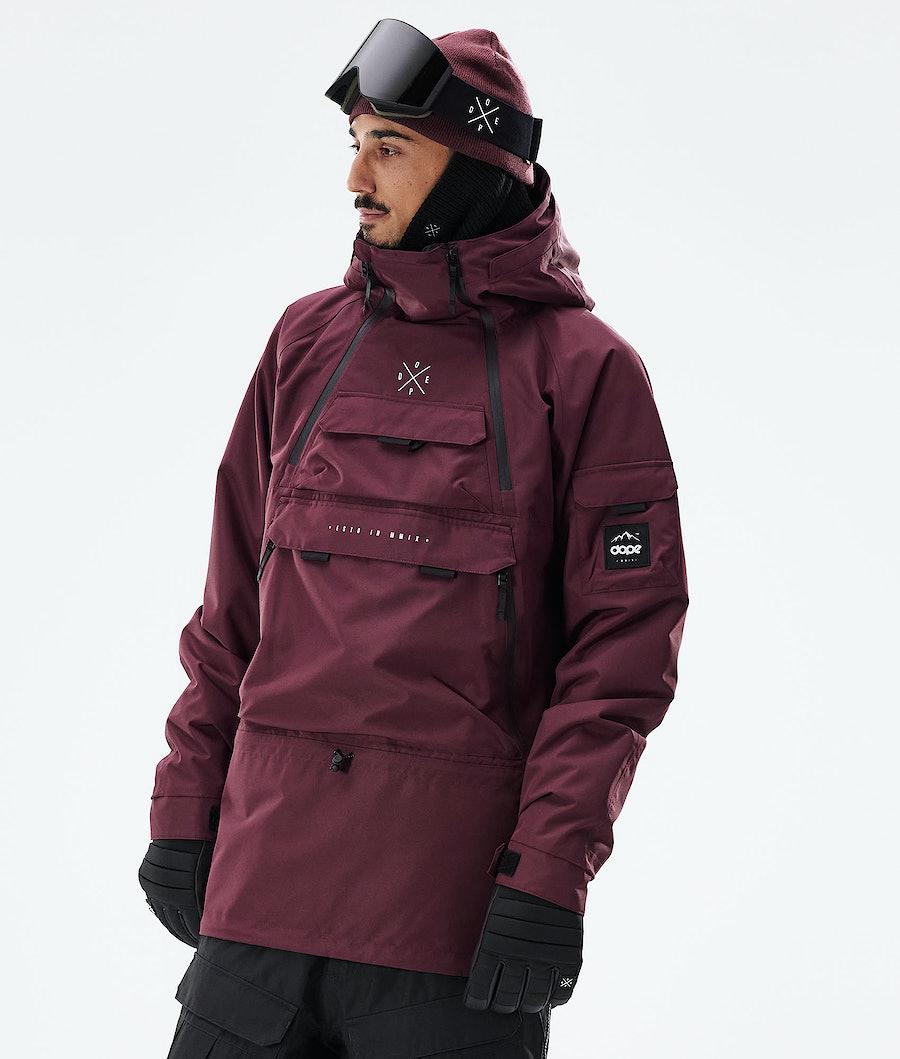 Men's Dope Akin 2021 Ski Jacket Burgundy USA | SZGRA-9157