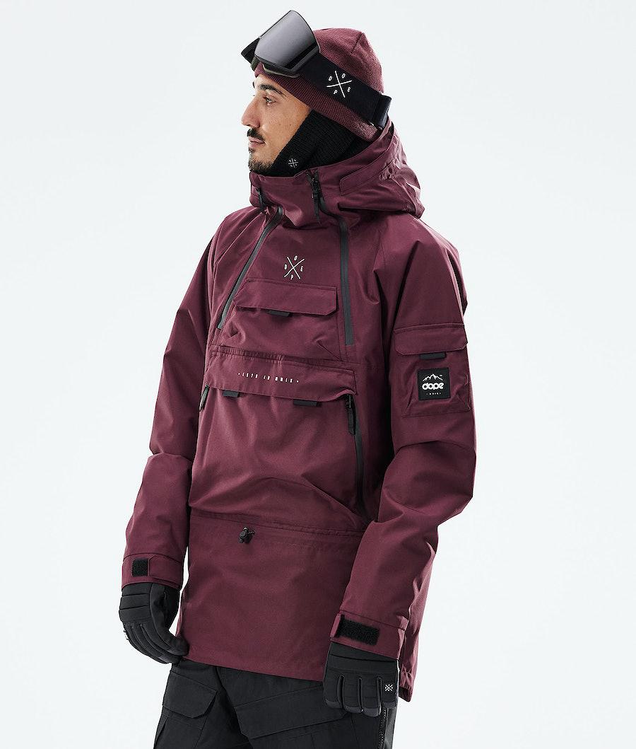 Men's Dope Akin 2021 Snowboard Jacket Burgundy USA | BYHVX-9468