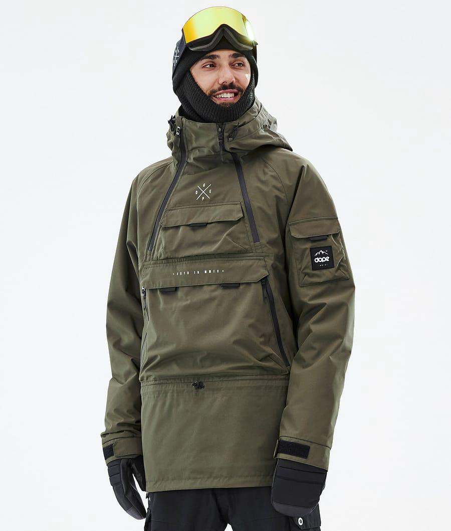 Men's Dope Akin Ski Jacket Olive Green USA | UNZJX-2160