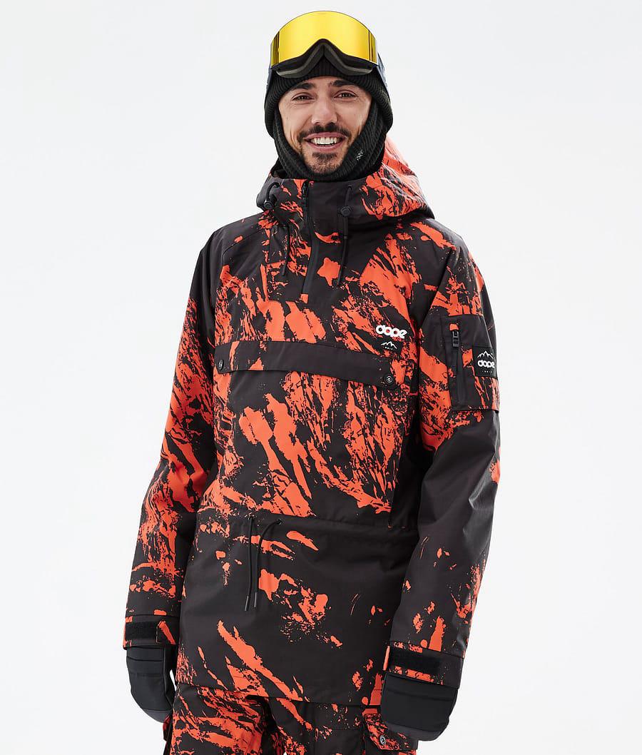 Men's Dope Annok Snowboard Jacket Paint Orange USA | IQMAK-4503