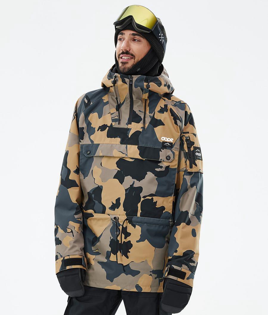 Men's Dope Annok Snowboard Jacket Walnut Camo USA | ZWMAJ-7601