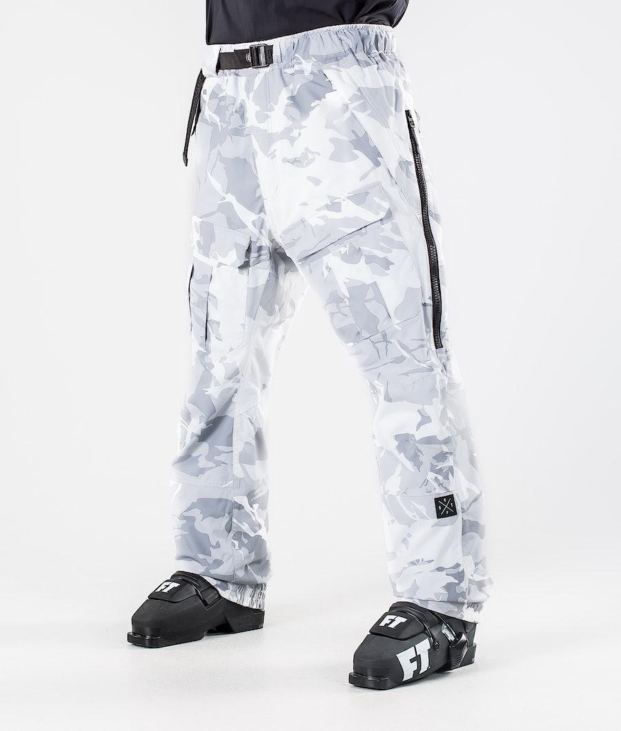 Men's Dope Antek 2020 Ski Pants Tucks Camo White USA | IUAEH-0724