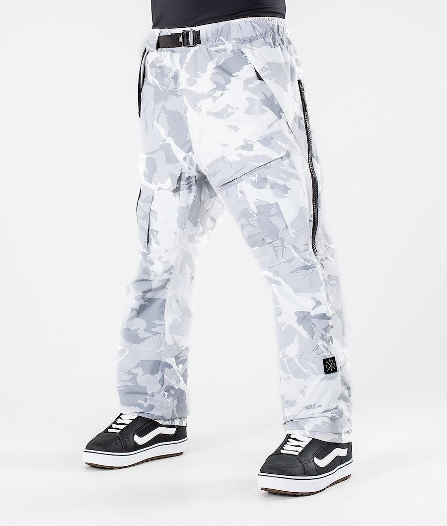 Men's Dope Antek 2020 Snowboard Pants Tucks Camo White USA | VOIJE-5914