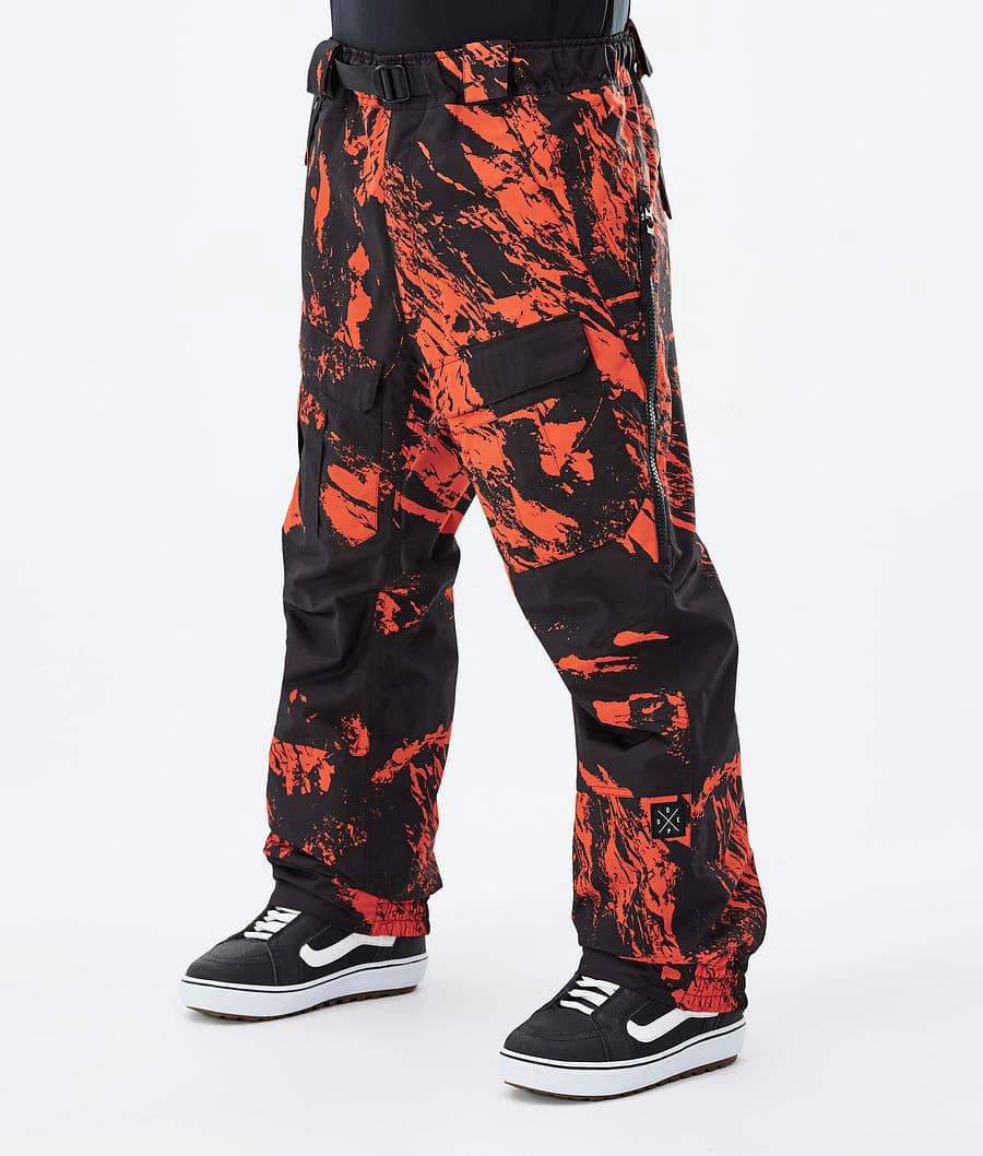 Men's Dope Antek Snowboard Pants Paint Orange USA | HKAXC-0857