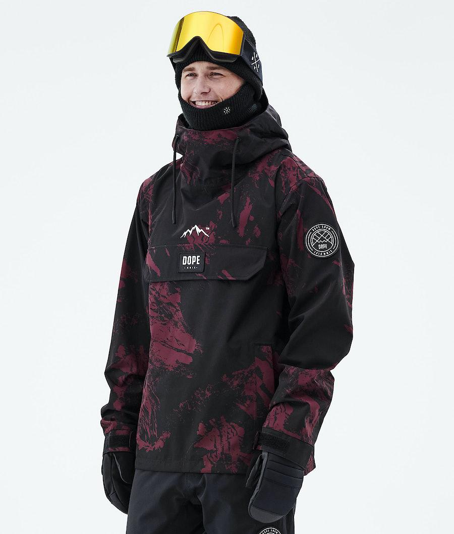 Men's Dope Blizzard 2021 Ski Jacket Paint Burgundy USA | INGSU-5269