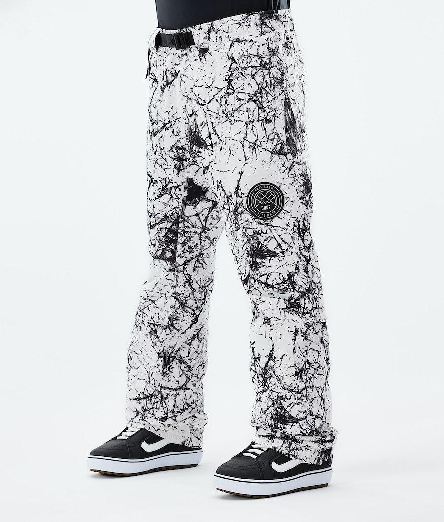 Men's Dope Blizzard 2021 Snowboard Pants Rock White/Black USA | TQIZK-5846