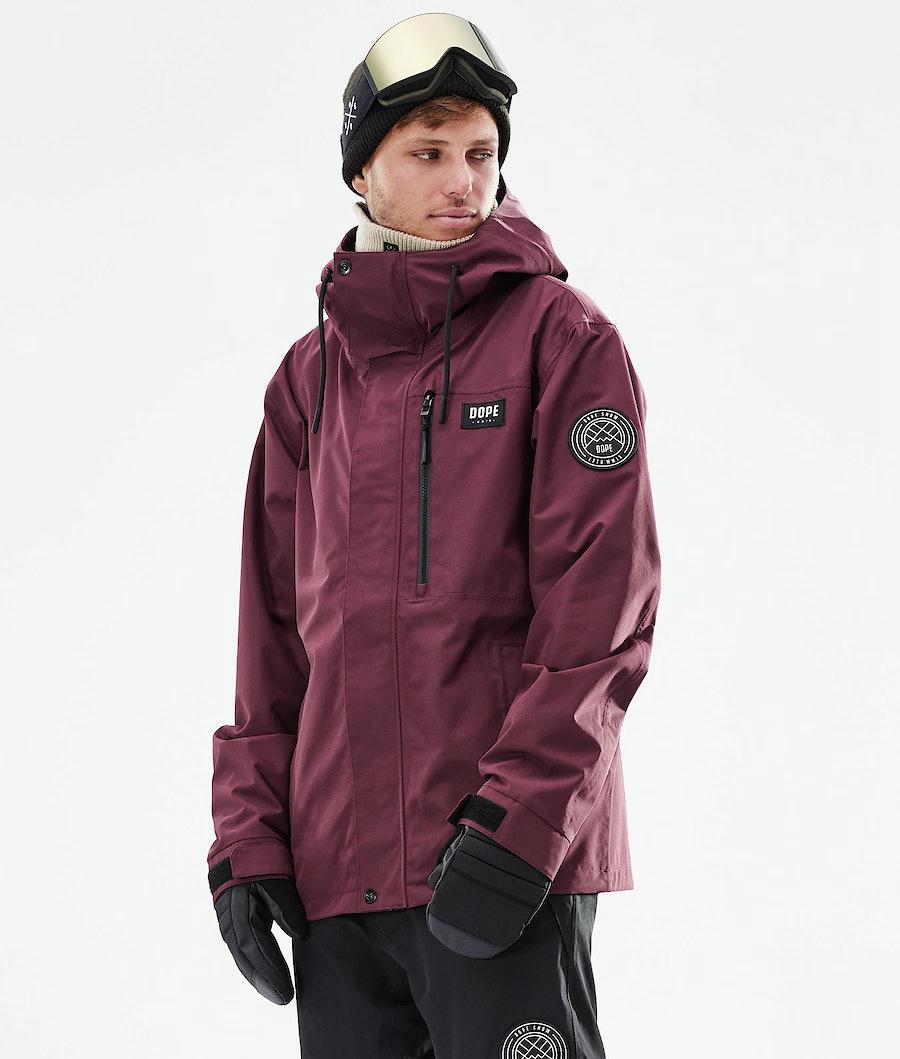 Men's Dope Blizzard Full Zip 2021 Ski Jacket Burgundy USA | BOAPT-8374