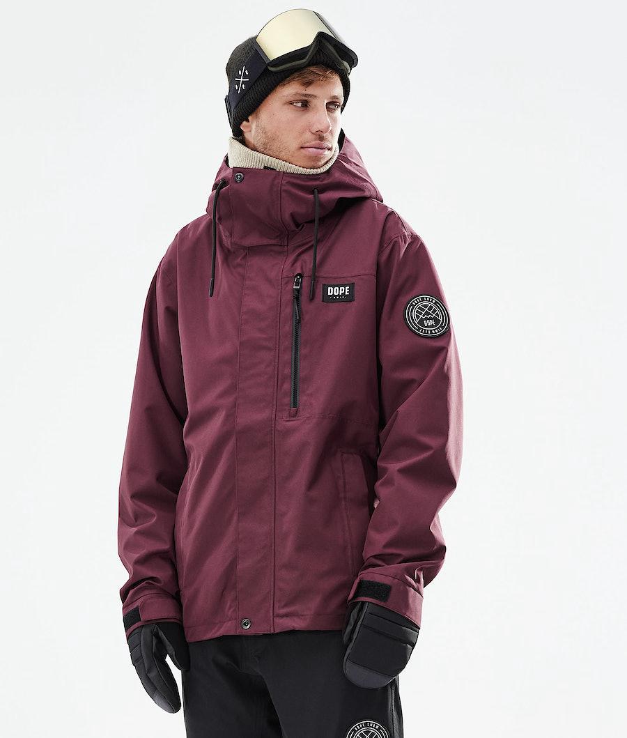 Men's Dope Blizzard Full Zip 2021 Snowboard Jacket Burgundy USA | XYOLM-1835