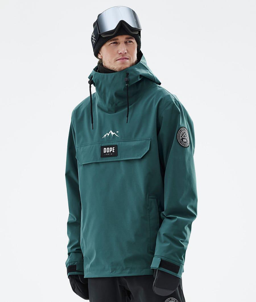 Men's Dope Blizzard Ski Jacket Bottle Green USA | CNSYO-1032