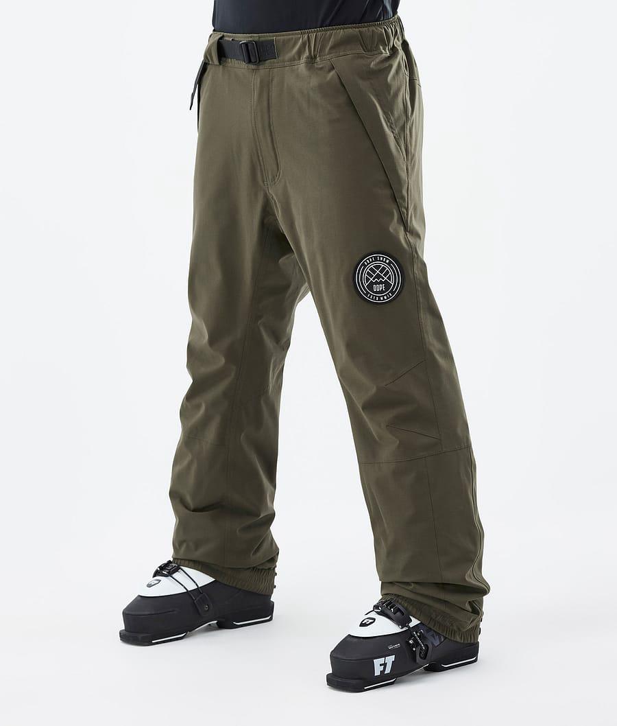 Men's Dope Blizzard Ski Pants Olive Green USA | EZBPN-8074