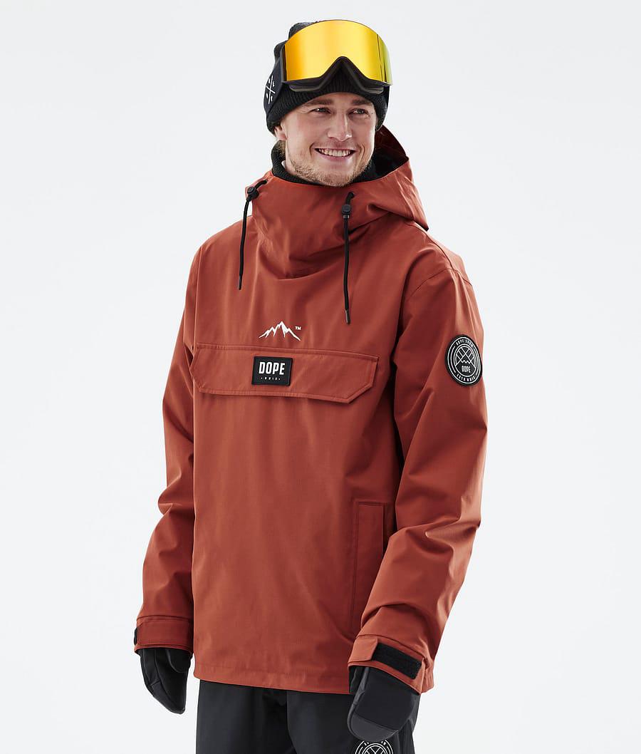 Men's Dope Blizzard Snowboard Jacket Rust Orange USA | QRZMH-6910