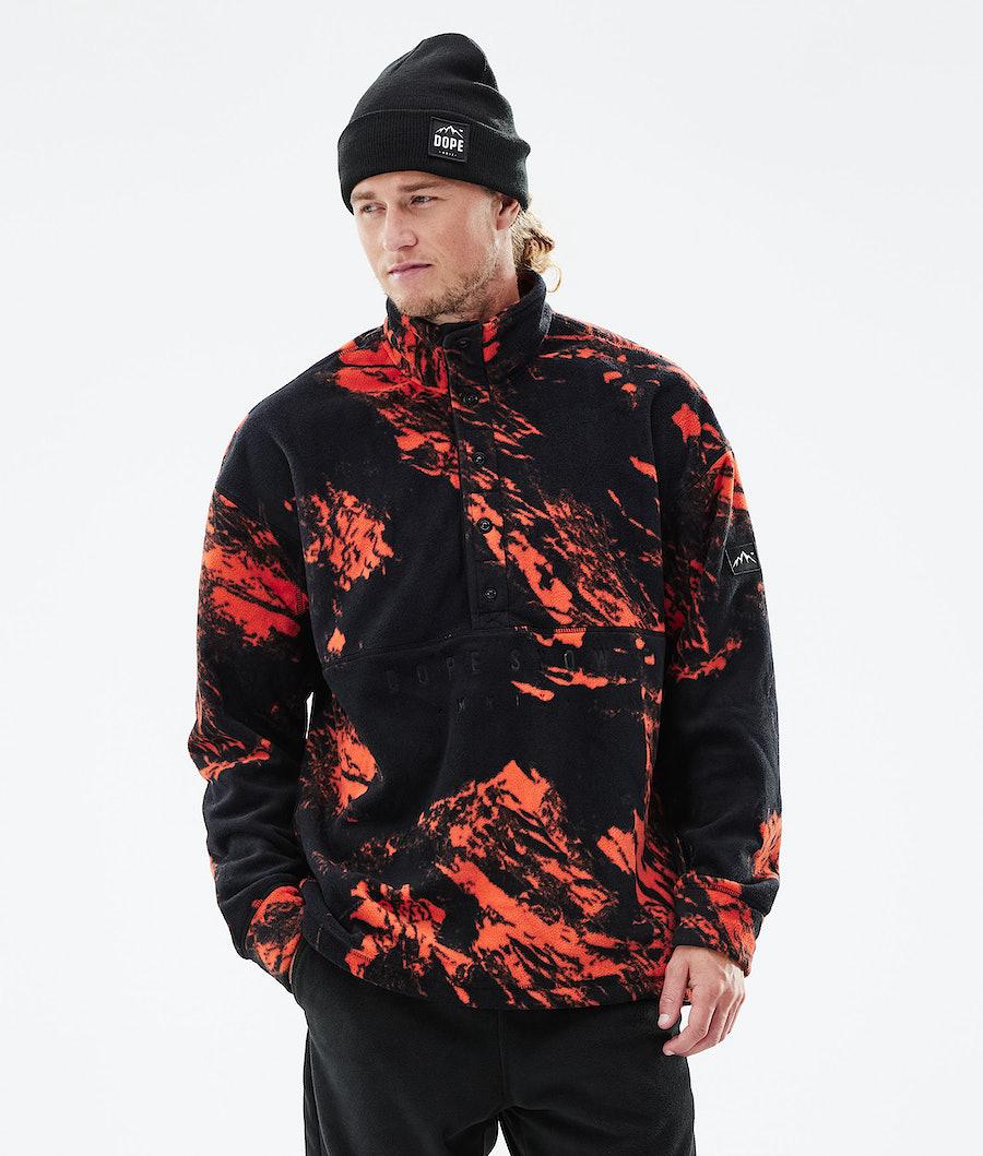 Men's Dope Comfy 2021 Fleece Sweater Paint Orange USA | EXIST-7341