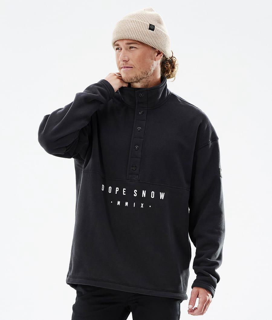 Men's Dope Comfy Fleece Sweater Black USA | VOAYR-2463