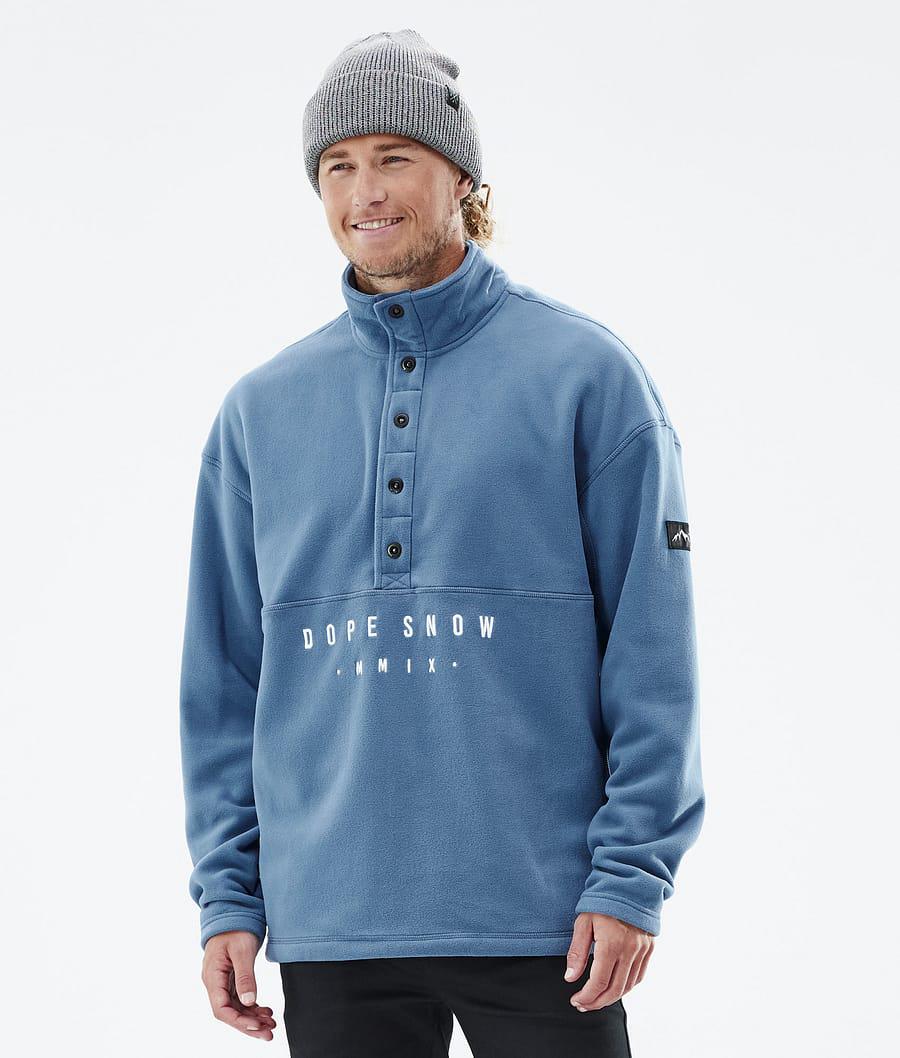 Men's Dope Comfy Fleece Sweater Blue Steel USA | YBMRO-3594