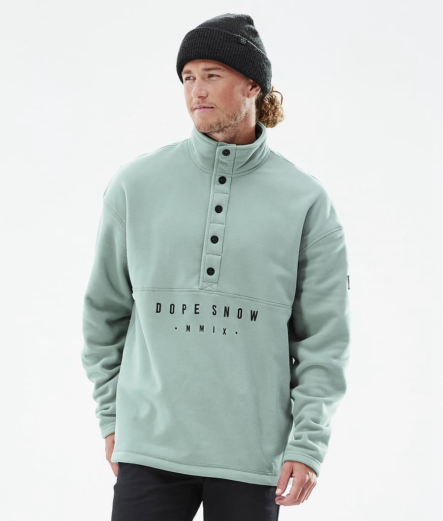 Men's Dope Comfy Fleece Sweater Faded Green USA | DIMWX-8641