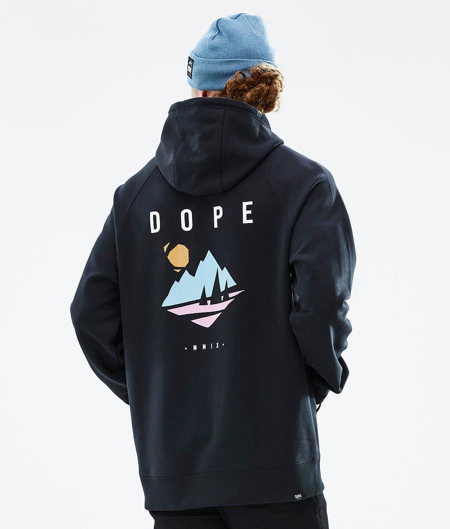 Men's Dope Common Hoodie Pine Black USA | NJBVR-0356