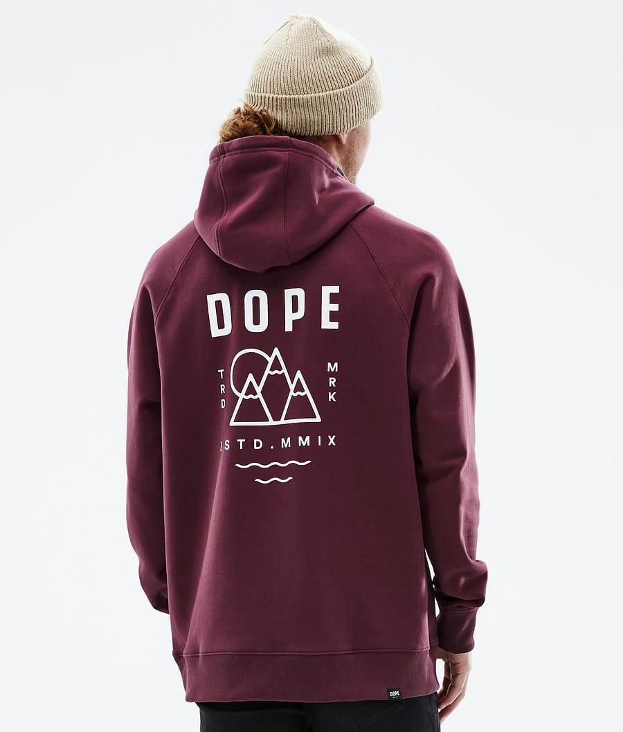 Men's Dope Common Summit Hoodie Burgundy USA | ETIHA-2408