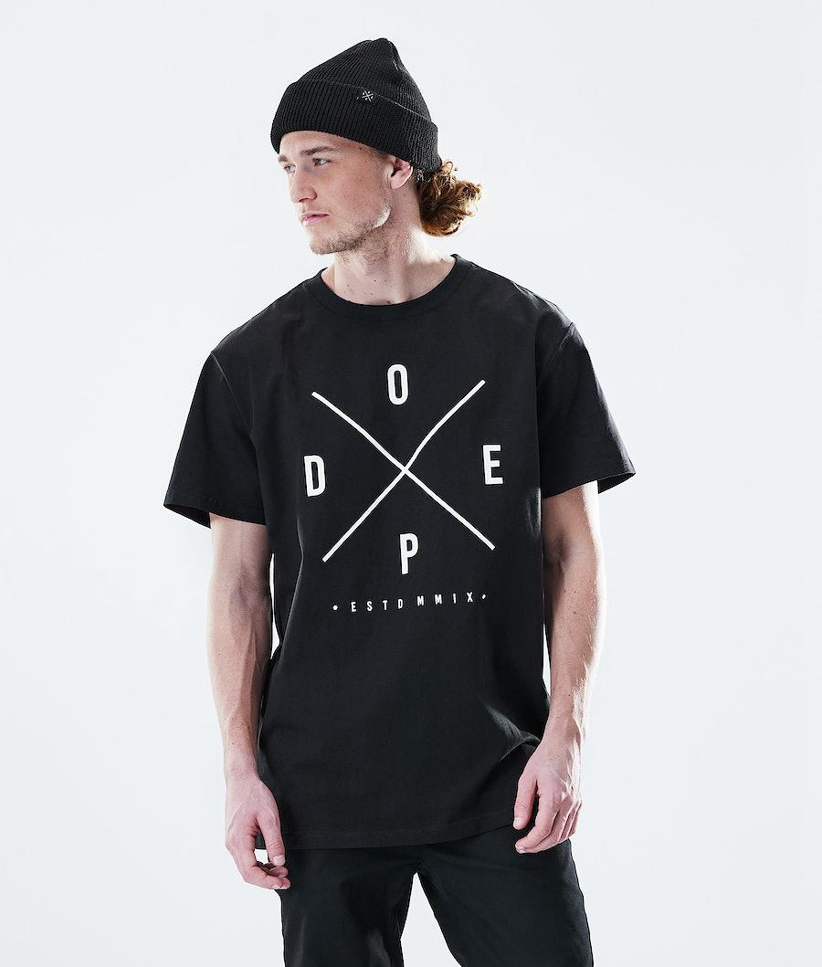 Men's Dope Daily 2X-Up T-shirt Black USA | BHLKU-8951