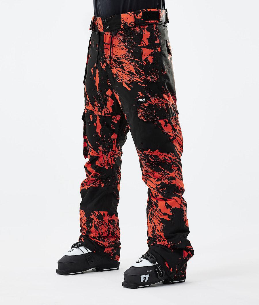 Men's Dope Iconic 2021 Ski Pants Paint Orange USA | NHTYI-4602