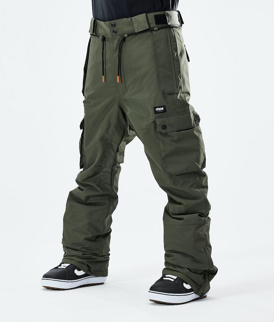 Men's Dope Iconic 2021 Snowboard Pants Olive Green USA | UHPVJ-0214