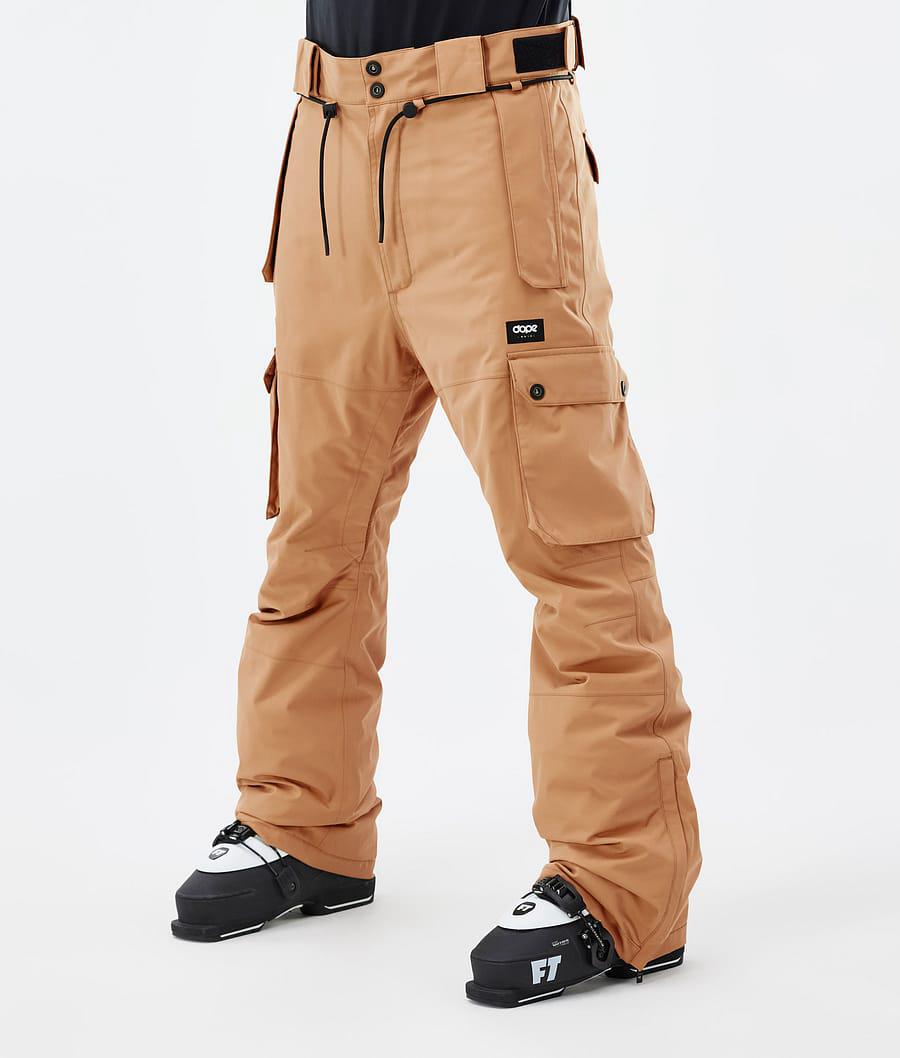 Men's Dope Iconic Ski Pants Khaki Yellow USA | EXQCA-1364