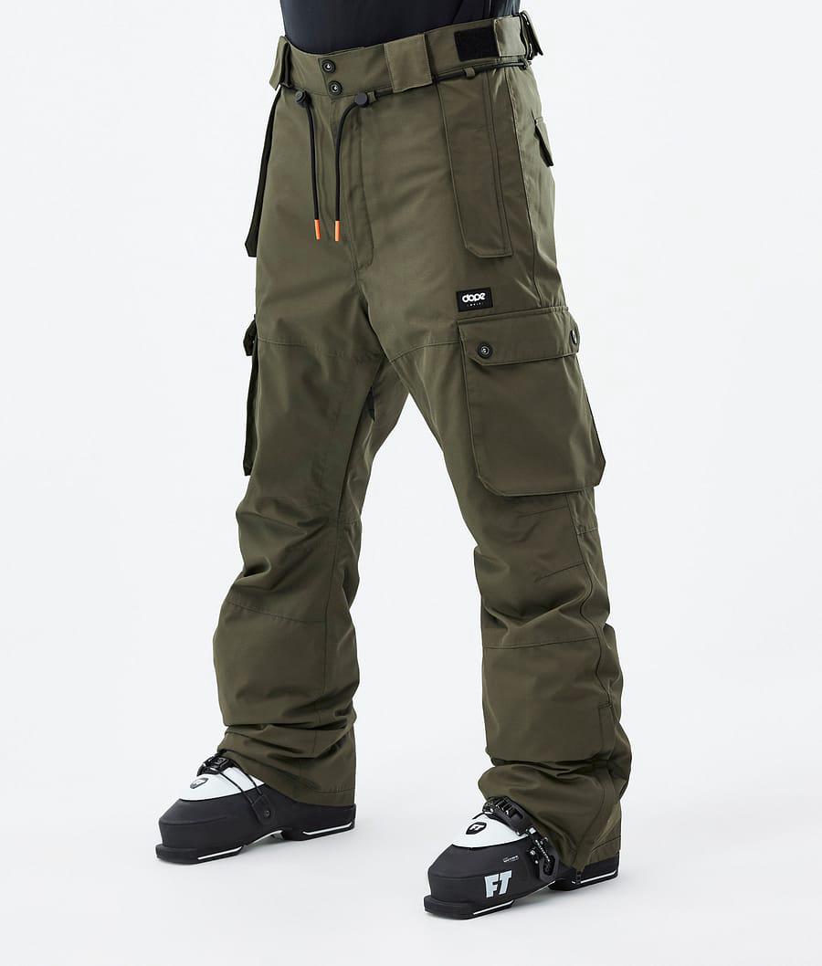 Men's Dope Iconic Ski Pants Olive Green USA | ARBYE-3718