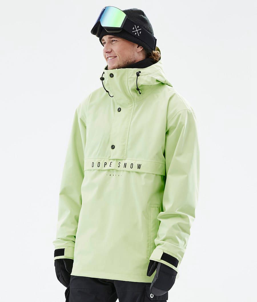 Men's Dope Legacy Snowboard Jacket Faded Neon Green USA | OSGBT-6439