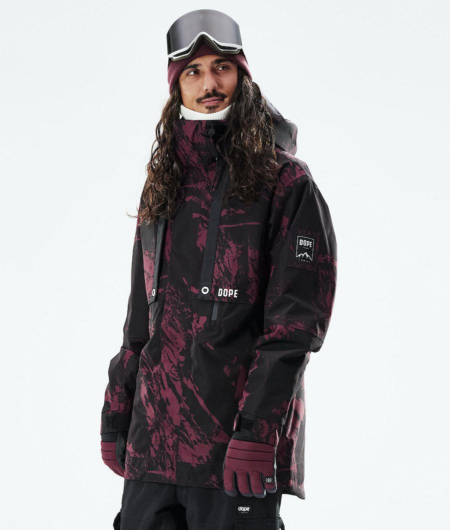 Men's Dope Mojo Snowboard Jacket Paint Burgundy USA | VTFMX-5349