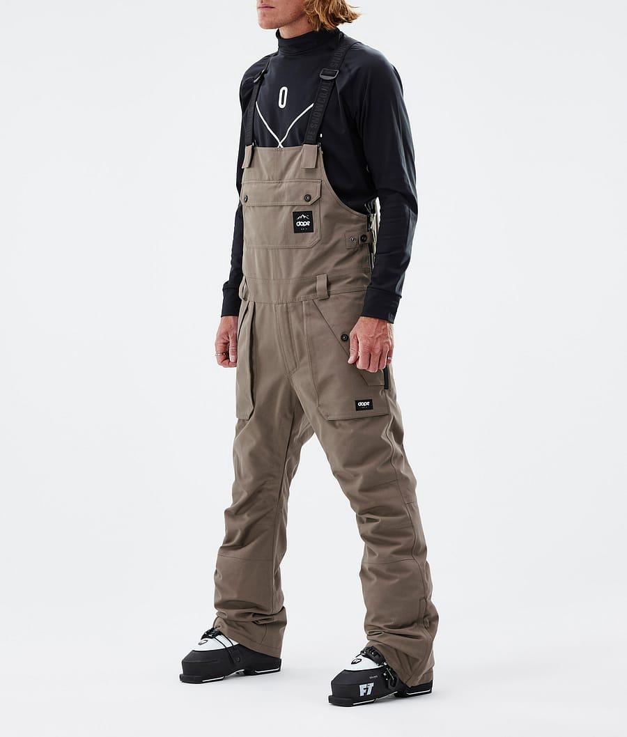 Men's Dope Notorious B.I.B Ski Pants Walnut Khaki USA | ASNVK-5437