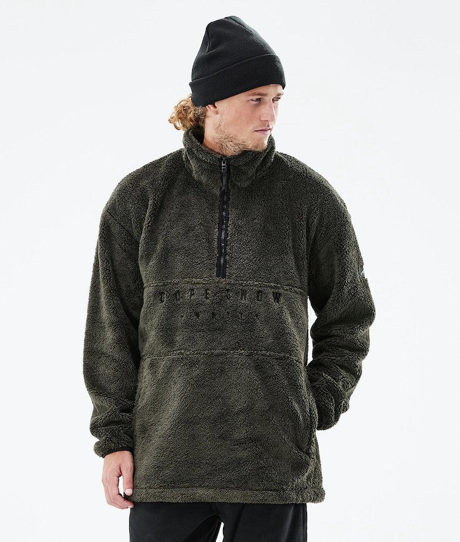 Men's Dope Pile 2021 Fleece Sweater Olive Green USA | DCZYB-4193