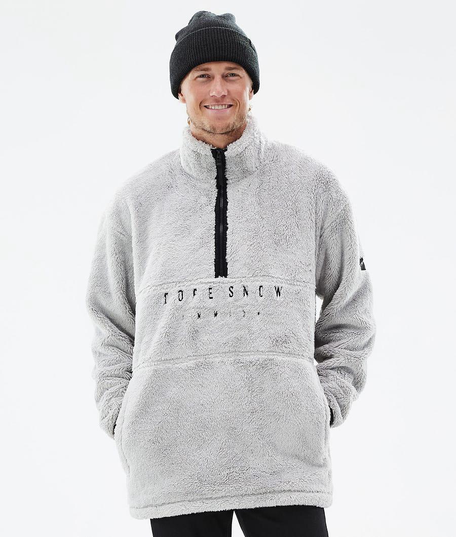 Men's Dope Pile Fleece Sweater Light Grey USA | UABNR-9563