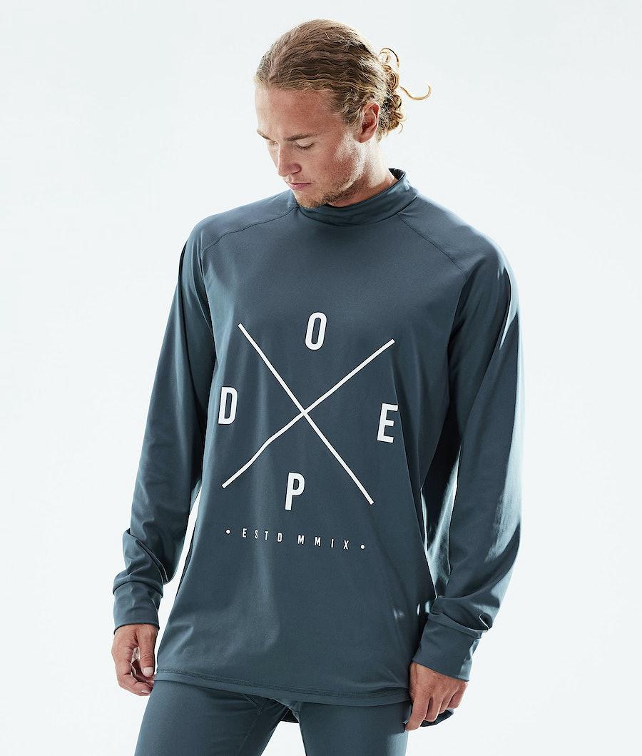 Men's Dope Snuggle 2X-Up Base Layer Top Metal Blue USA | EWSBZ-6593