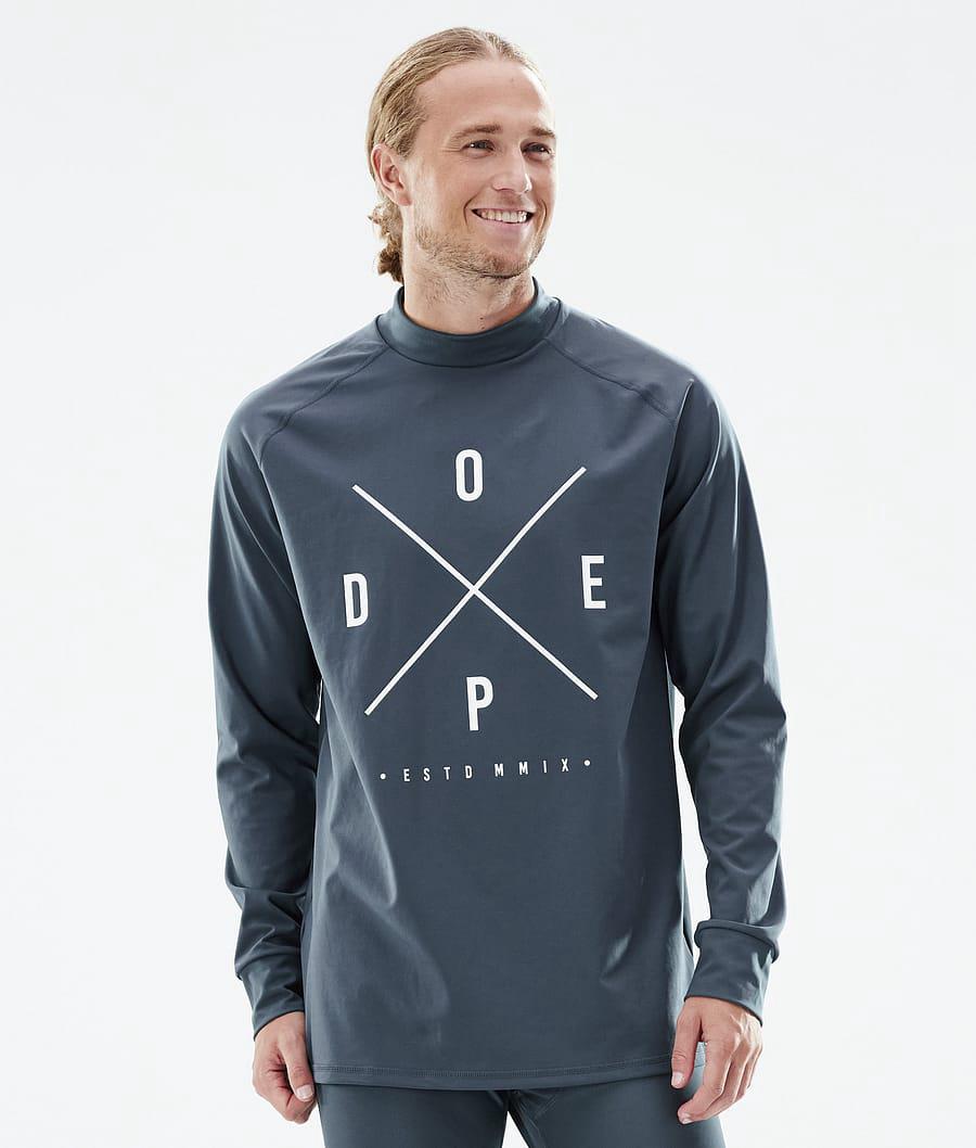 Men's Dope Snuggle 2X-Up Base Layer Top Metal Blue USA | RPEZJ-5107