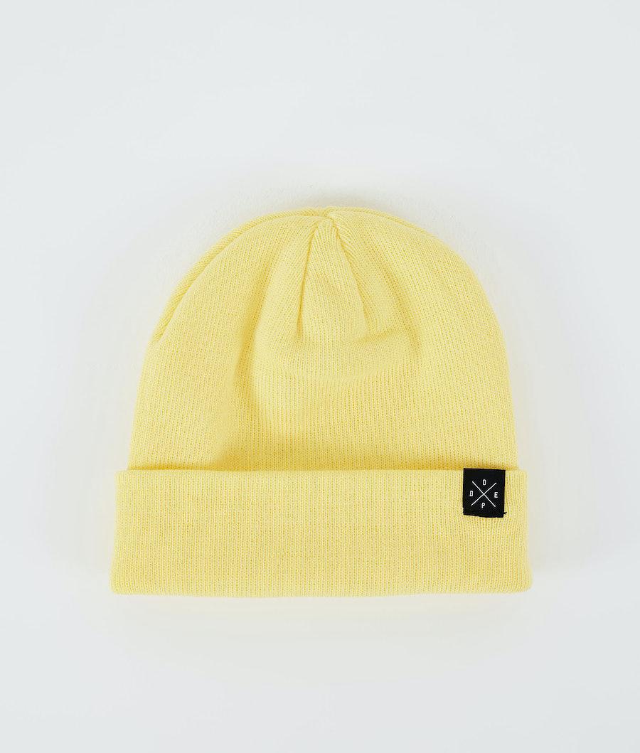 Men's Dope Solitude Beanie Faded Yellow USA | RLSUP-9164