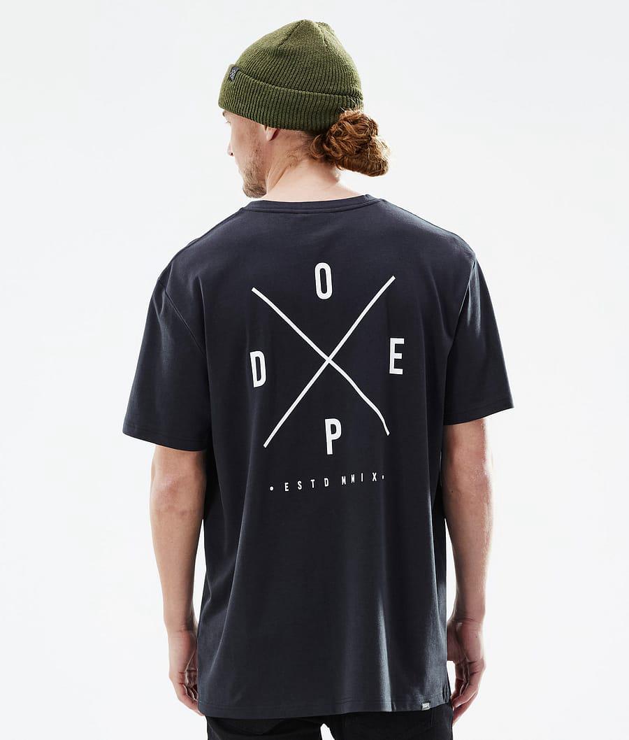 Men's Dope Standard 2X-Up T-shirt Black USA | YEAWV-9850