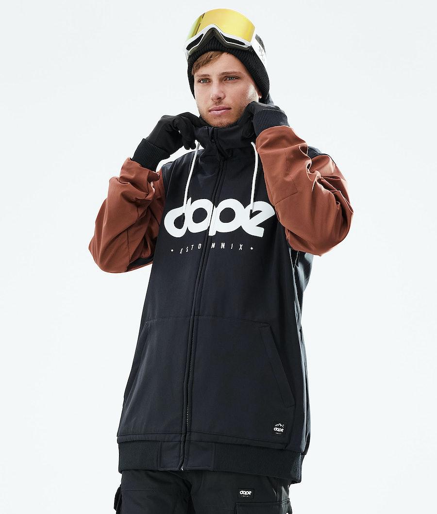 Men's Dope Standard DO Ski Jacket Black/Adobe USA | OEZGQ-6970