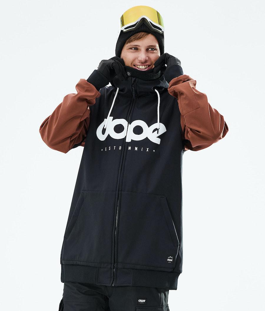 Men's Dope Standard DO Snowboard Jacket Black/Adobe USA | MWOEA-7564