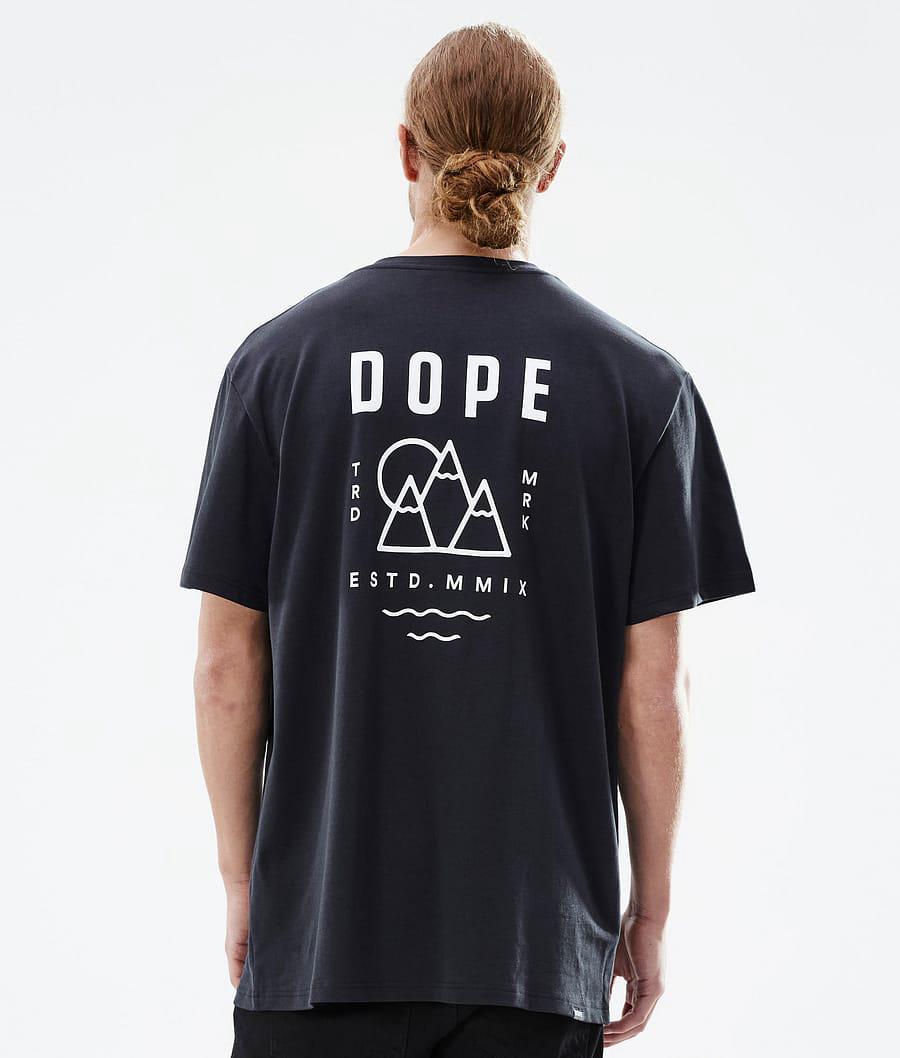 Men's Dope Standard Summit T-shirt Black USA | CTHWG-4197