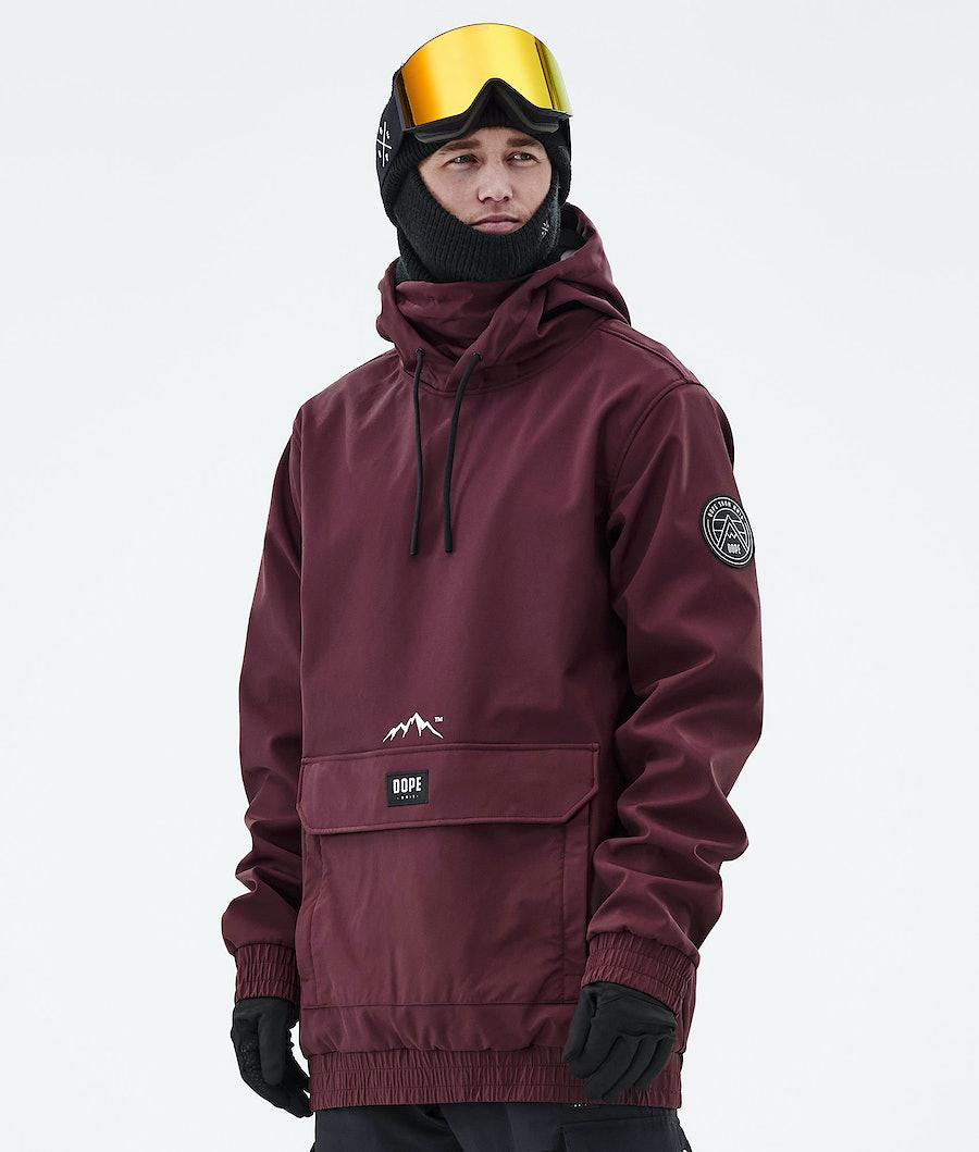 Men's Dope Wylie Patch Ski Jacket Burgundy USA | ZROXD-9438