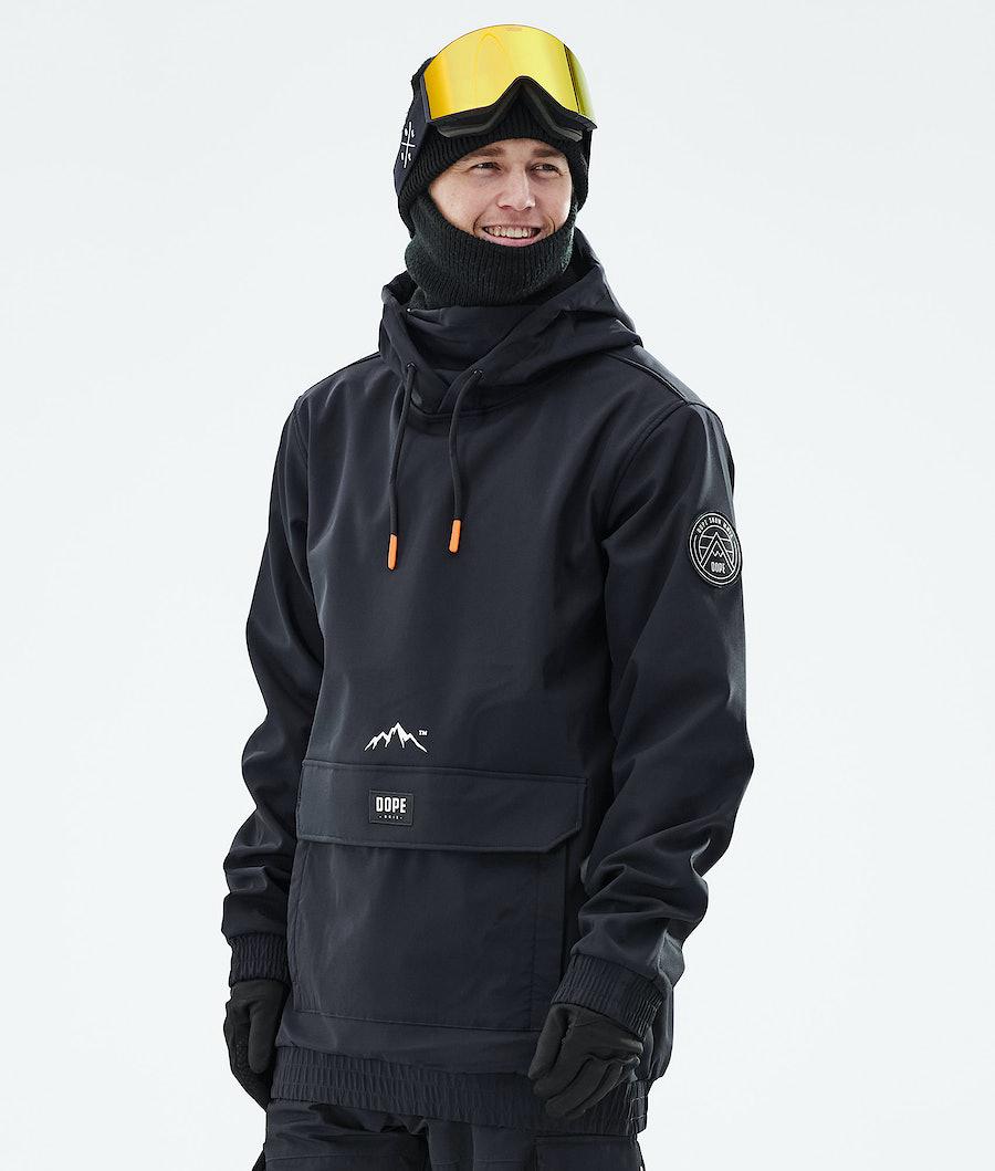 Men's Dope Wylie Snowboard Jacket Patch Black USA | GHBML-3742