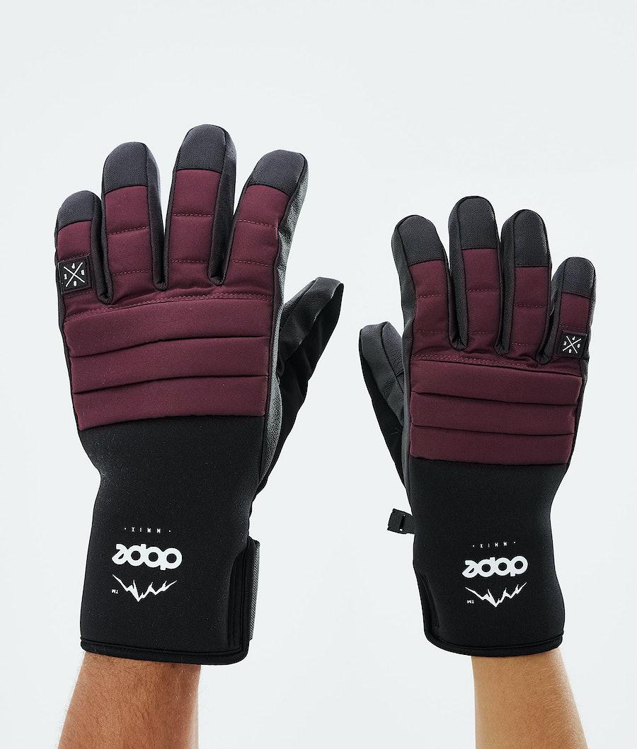 Women's Dope Ace 2021 Ski Gloves Burgundy USA | MAYXJ-2874