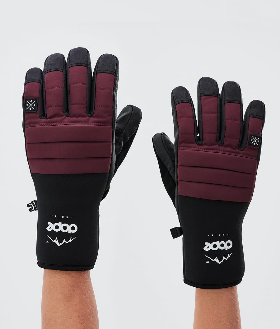 Women's Dope Ace Ski Gloves Burgundy USA | CKUXE-9726