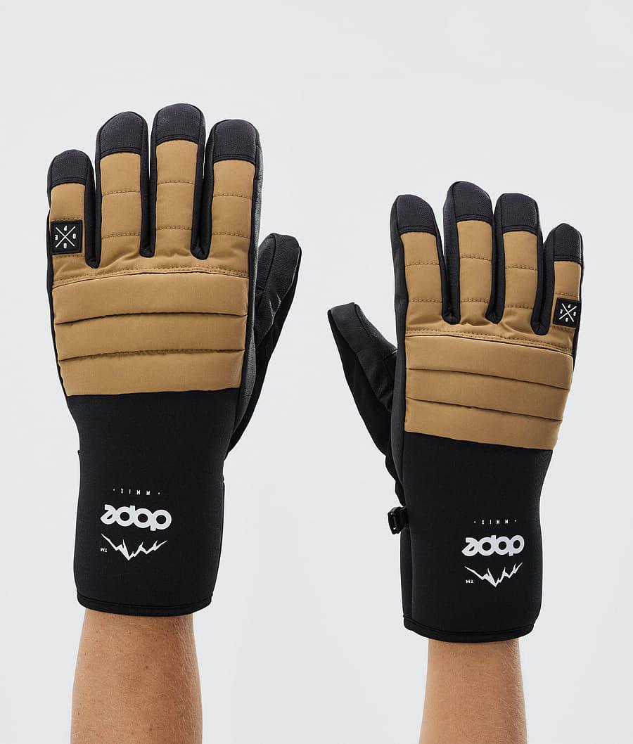 Women's Dope Ace Ski Gloves Gold USA | VMQSW-7451