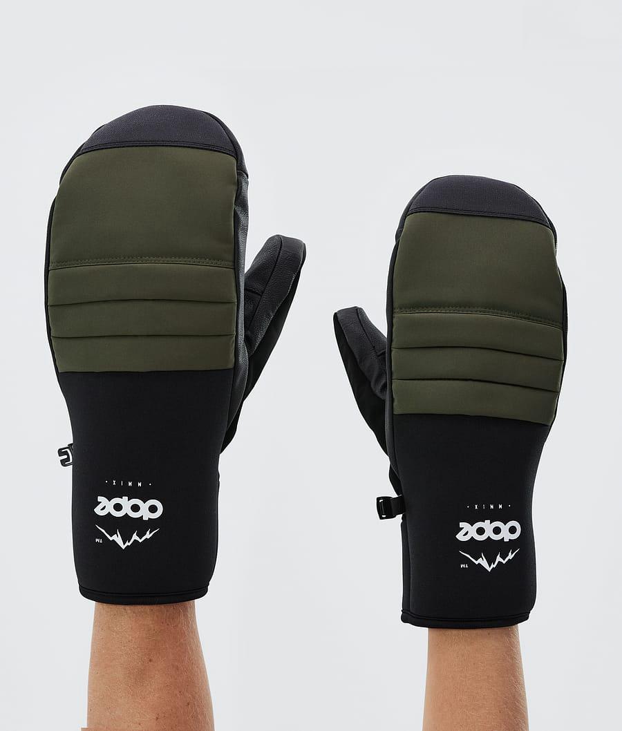 Women's Dope Ace Snow Mittens Olive Green USA | LBYVW-2985