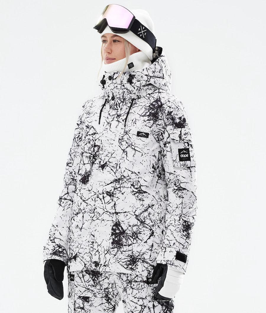 Women's Dope Adept W 2021 Snowboard Jacket Rock White/Black USA | RJGMO-6530