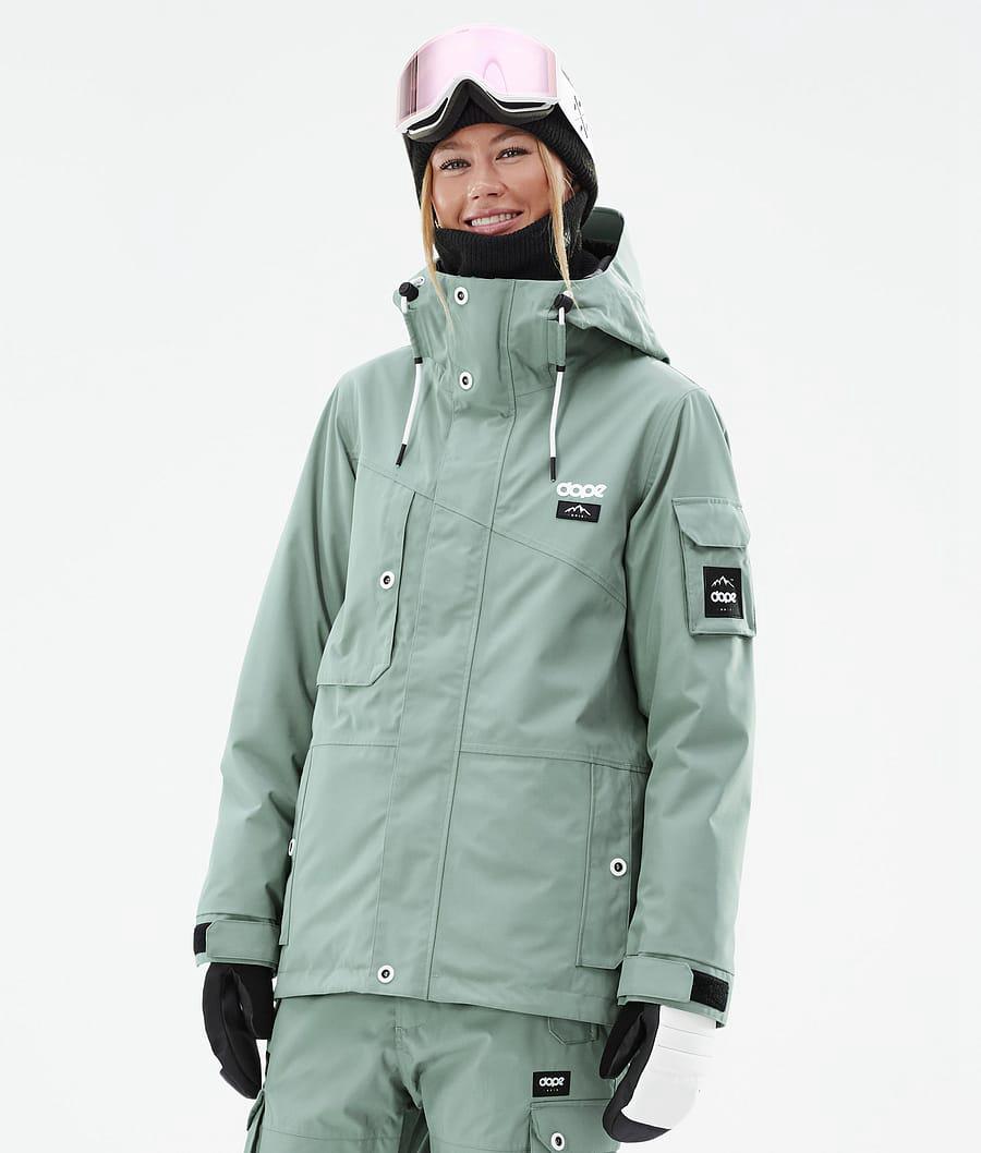 Women's Dope Adept W Ski Jacket Faded Green USA | YDOXL-5319